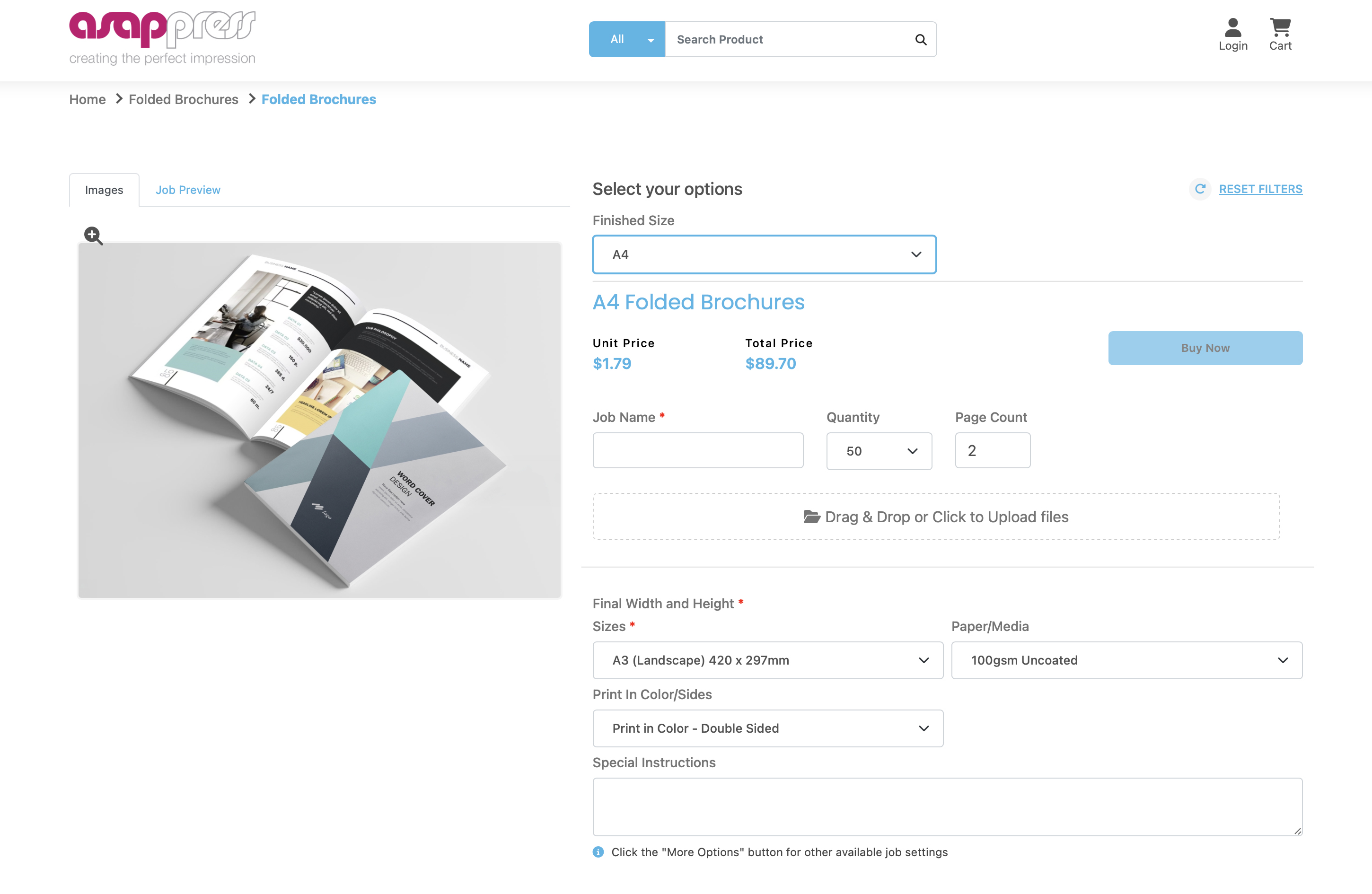 Choose Print Materials Online